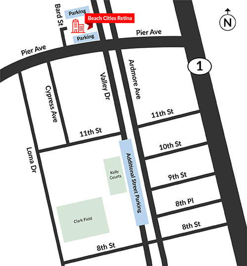 Map of BC Retina's Hermosa Beach Location